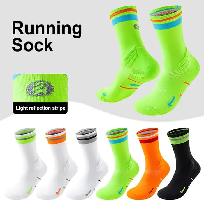 Chaussettes de compression pour la course à pied, printemps-automne, homme-femme, marathon, cyclisme, chaussettes de sport