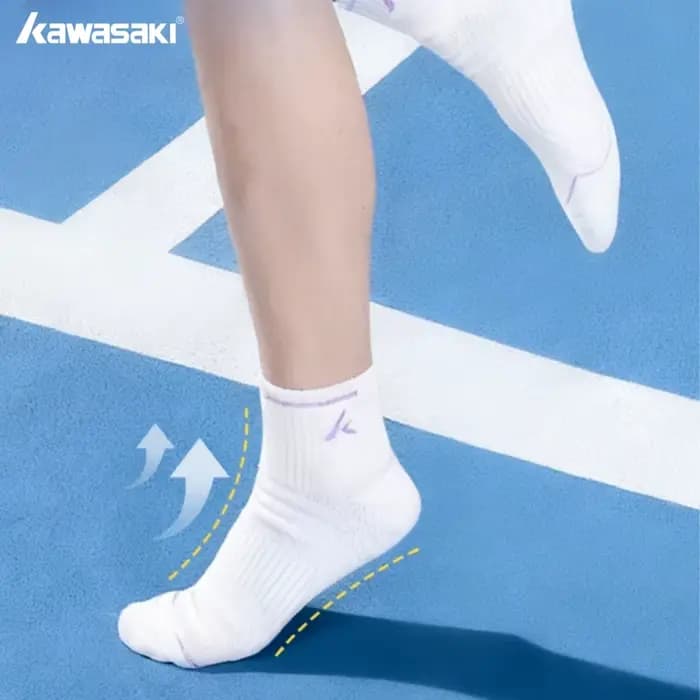 Kawasaki trois paires de chaussettes de sport respirantes et durables adaptées aux hommes et aux femmes