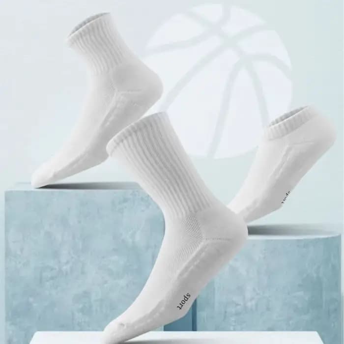 Chaussettes de sport pour hommes à semelle épaisse, absorbant la transpiration et respirantes, avec coussinets de soutien pour la course à pied, chaussettes de sport professionnelles pour hommes