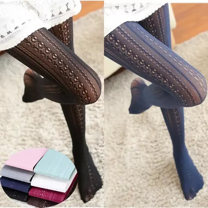 Collants d'hiver en coton tricoté pour femmes et filles