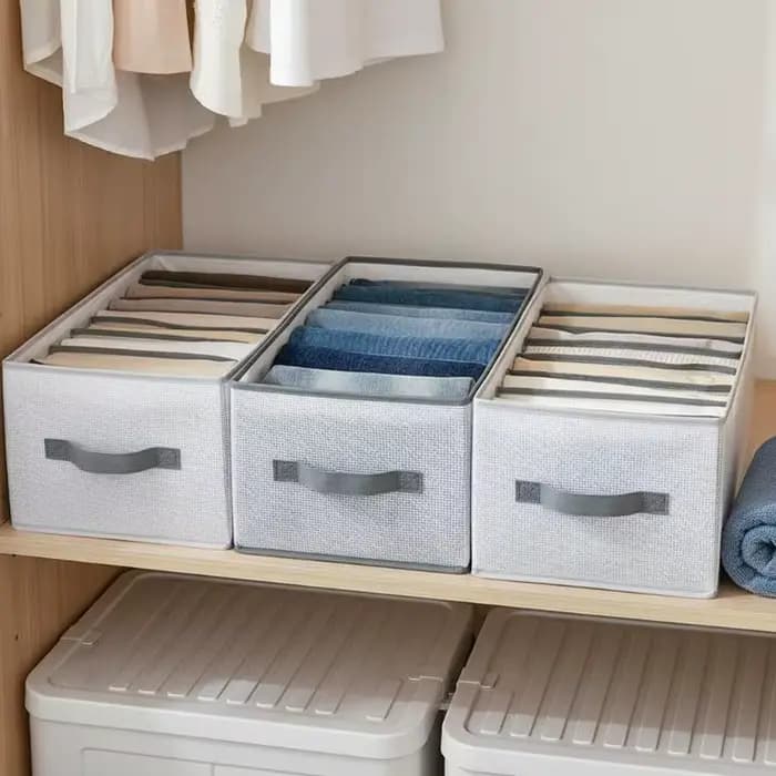 Organisateur de tiroir pliable en tissu avec poignées, boîte de rangement multi-compartiments pour chaussettes, sous-vêtements, placard de chambre