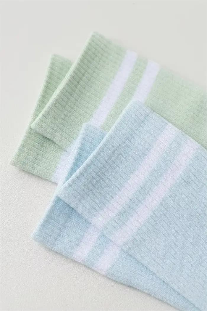 Chaussettes élastiques coordonnantes en coton pour femme