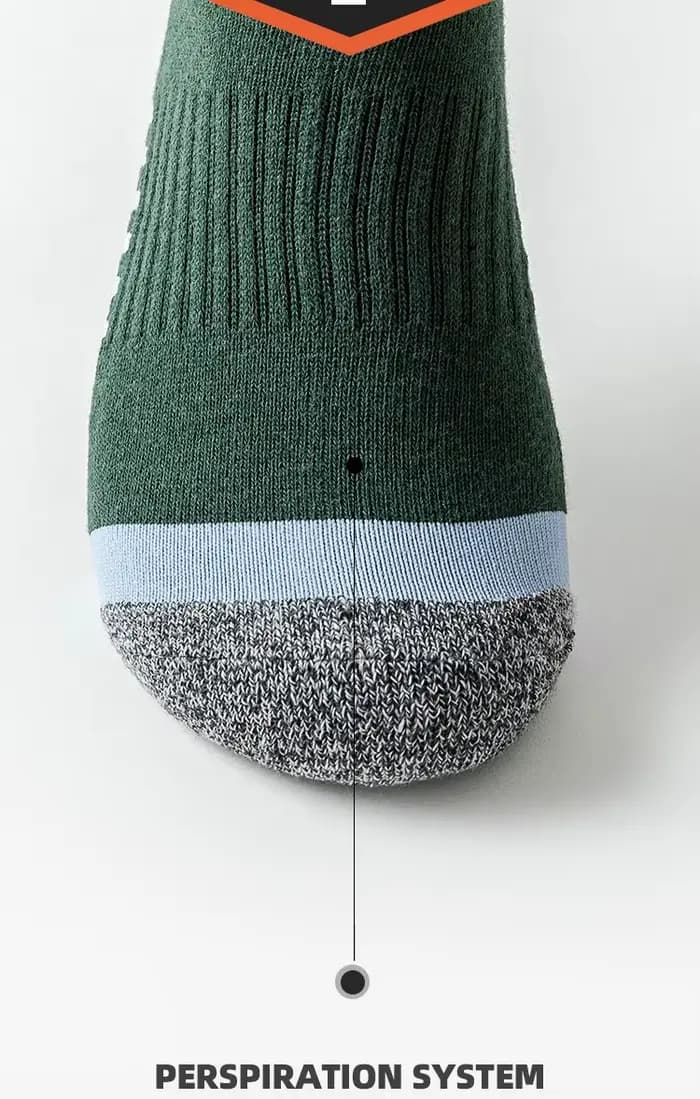 Chaussettes de sport en coton éponge absorbant les chocs pour homme