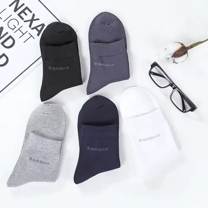 Chaussettes habillées en bambou pour hommes, 10 paires, confortables, Super douces, respirantes, classiques, à la mode, avec lettres, pour équipage