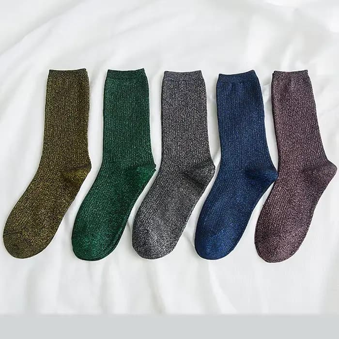 Chaussettes à paillettes brillantes pour femmes
