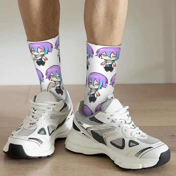 Projet Sekai Rui Kamishiro Anime jeu chaussettes Harajuku bas automne anti-dérapant unisexe hommes