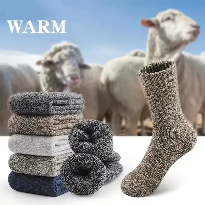 3 paires hiver chaud épais serviette bas homme chaussettes laine mâle