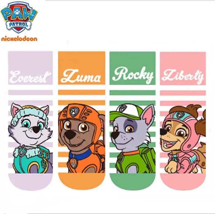 Paw Patrol – ensemble de chaussettes tricotées pour bébé, 100% authentiques, printemps-automne et été, Skye Everest Liberty Chase Marshall Rubble Rocky Age 3-7T