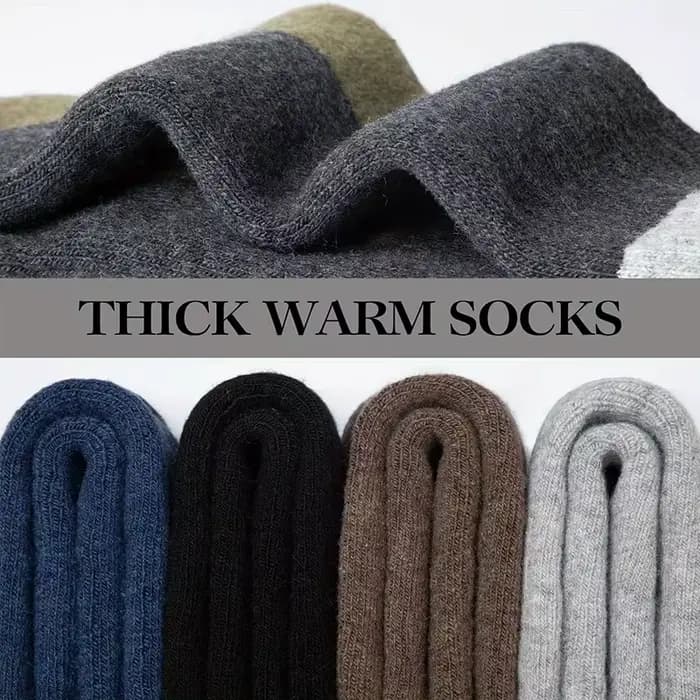 1/3/5 paires automne/hiver hommes chaussettes en laine épaisse confortable chaud cachemire en plein air course