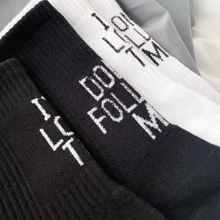 Femmes hommes chaussettes drôles Harajuku Humor mot imprimé