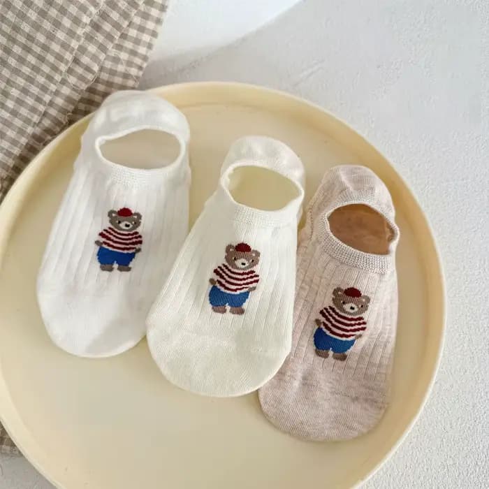 Chaussettes femme dessin animé ours en peluche mignon Kawaii Harajuku mode japonaise Verstaike cheville