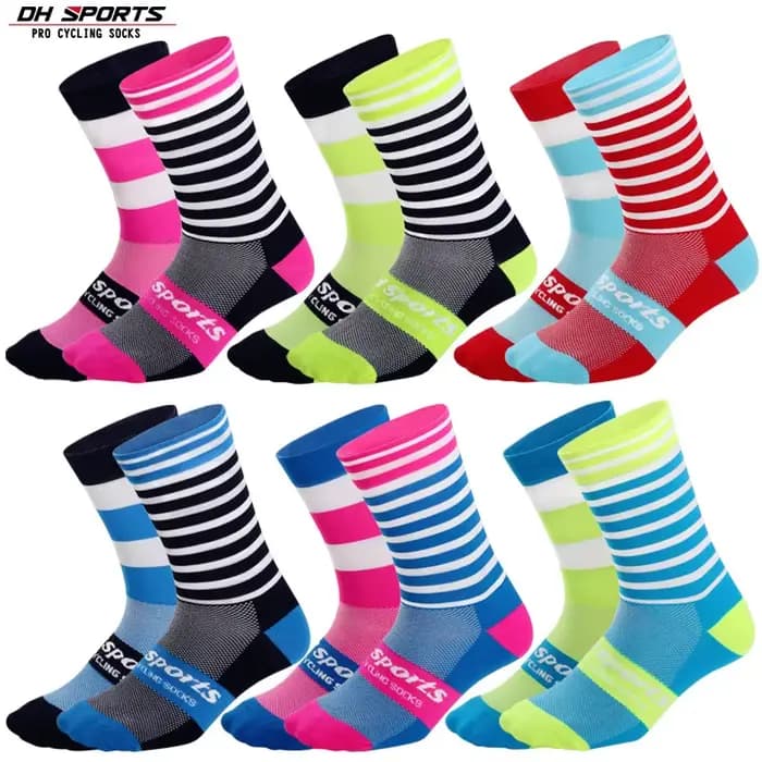 DH SPORTS chaussettes de cyclisme professionnelles meilleur funky respirant mèche route vélo Sport Compression