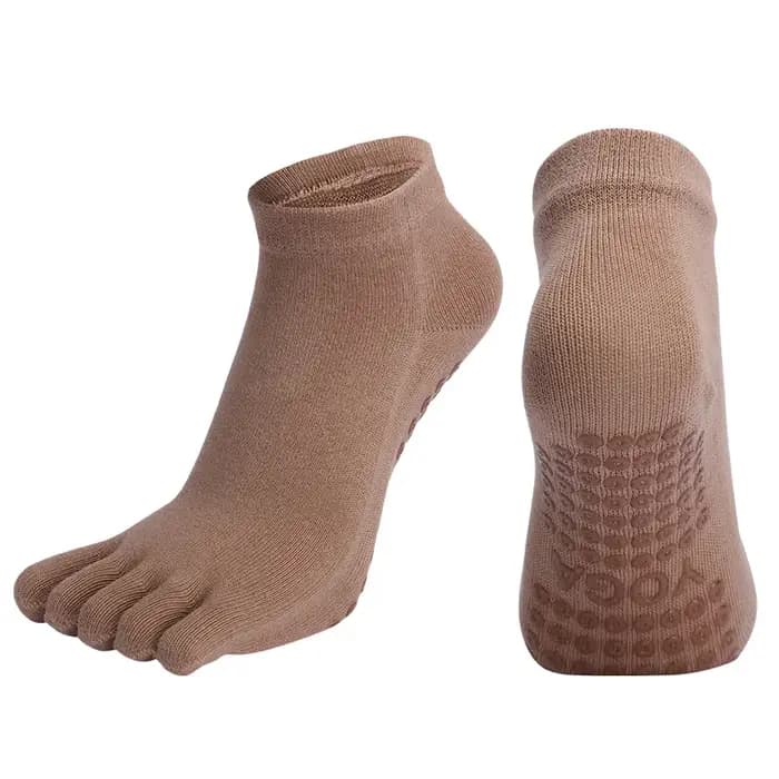 Pilates danse gymnastique Yoga chaussettes coton cinq doigts antidérapant