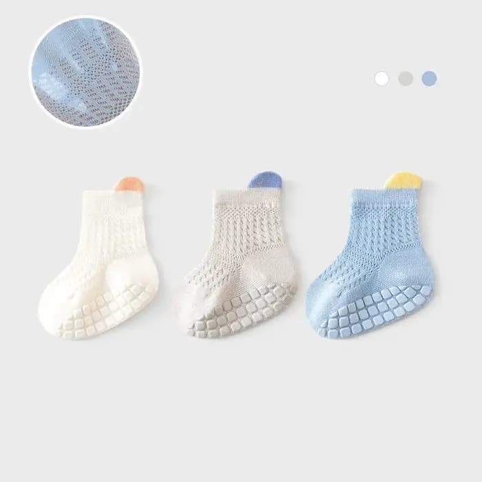 Lot de 3 paires de chaussettes en coton pour bébé fille