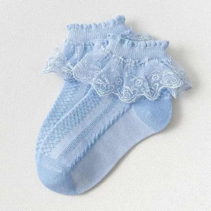 Filles dentelle à volants princesse maille chaussettes infantile bébé enfants chaussette courte