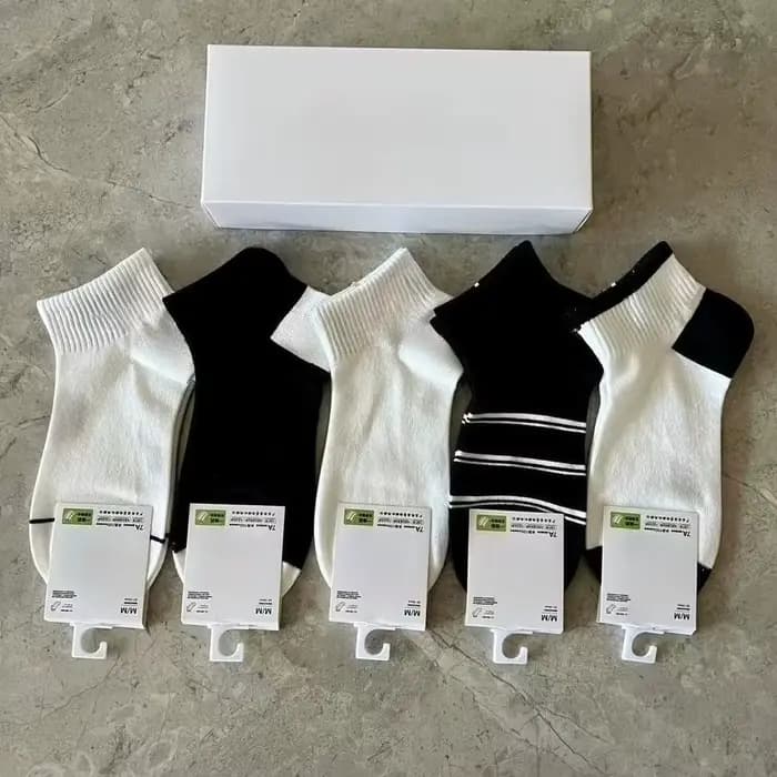Chaussettes décontractées en coton peigné de haute qualité pour hommes et femmes LemonMen, à manches courtes, pour toutes les saisons, sportives et élégantes