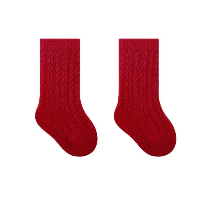 Chaussettes rouges épaisses d'hiver pour bébé