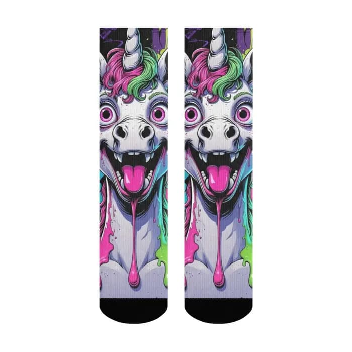 Street Graffiti Licorne Hip-Hop Chaussettes Style Harajuku Nouveauté