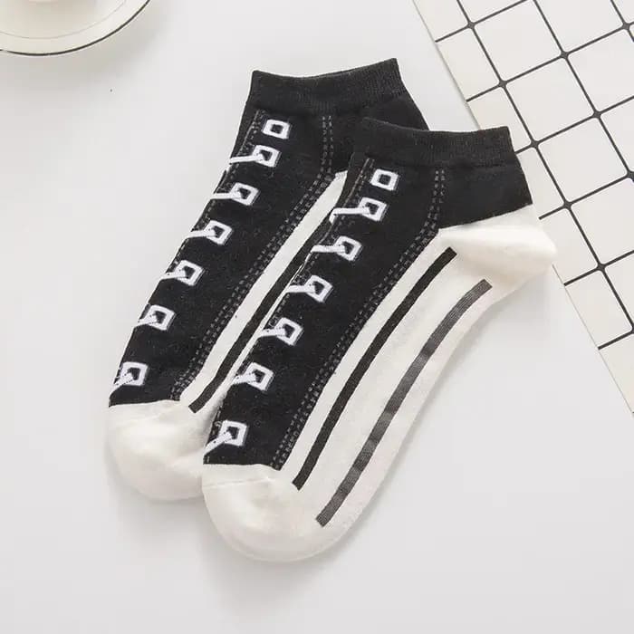 Mode drôle femmes hommes Harajuku Style chaussettes Kawaii chaussure imprimer mignon chaussette courte cadeau