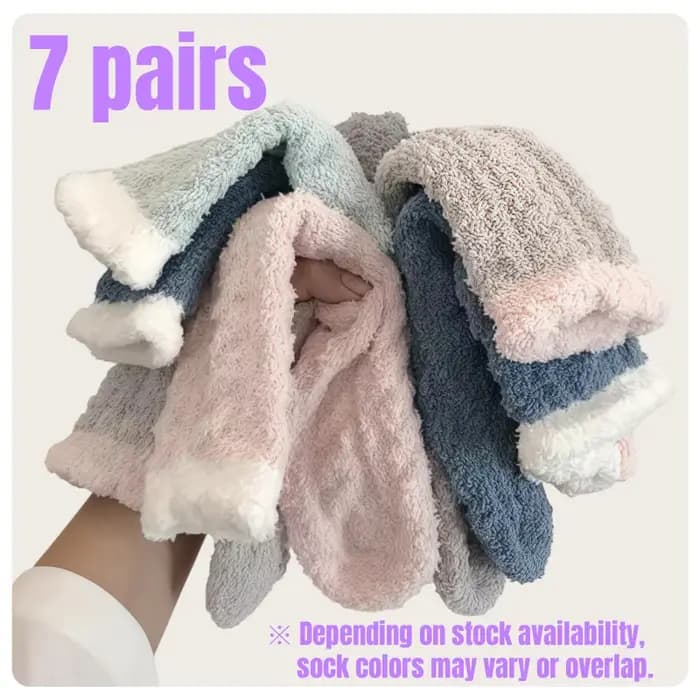 7 paires de chaussettes de sommeil chaudes et colorées pour femmes