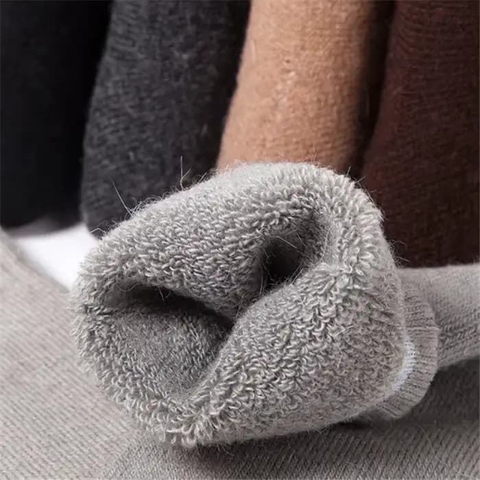 3 paires/lot nouveau grande taille hommes chaussettes laine hiver épais chaud hiver hommes Simple couleur unie extra épais éponge serviette chaussettes 2020