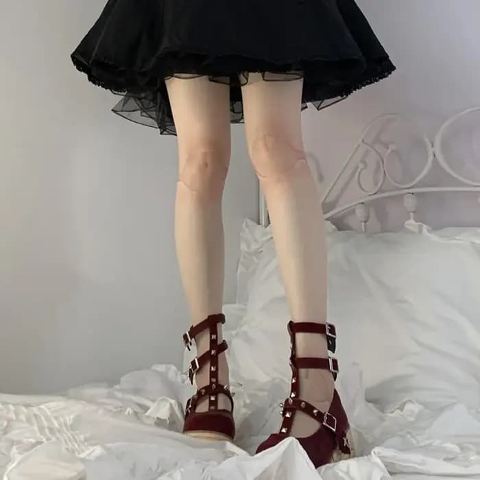 Chaussettes de beauté en velours imprimé Lolita