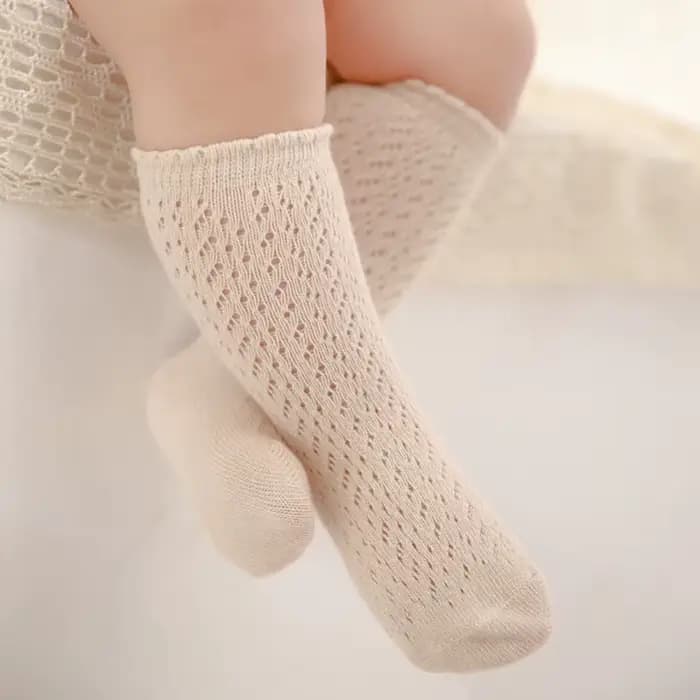 KIDCRKJ 0-3T Chaussettes d'été en maille pour bébés filles