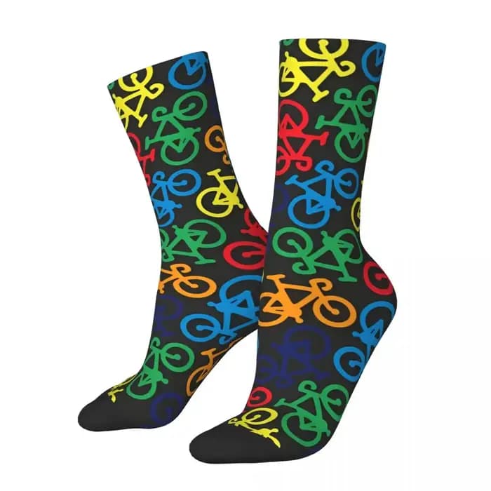 Chaussettes imprimées sans couture arc-en-ciel pour hommes