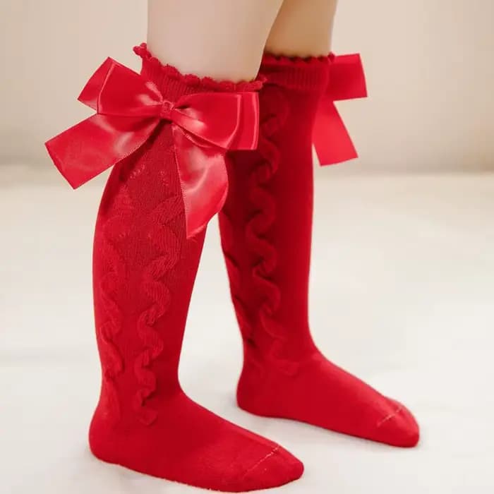 Nouvelles chaussettes pour filles avec gros nœuds