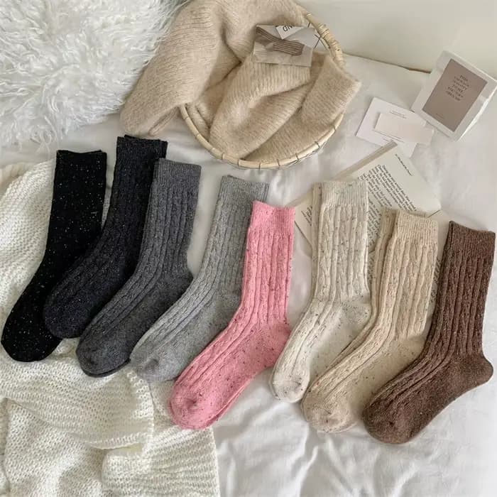 Chaussettes pour femmes hiver nouvelle nouveauté mode Style japonais décontracté équipage