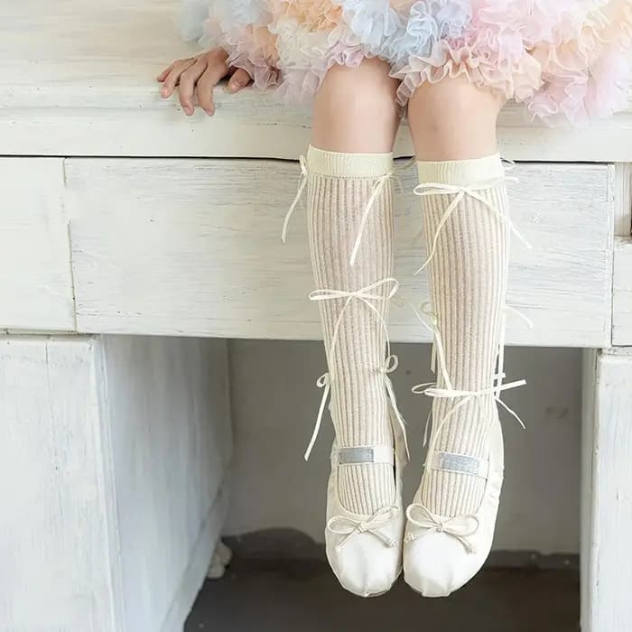 Chaussettes princesse ballerine pour enfants filles