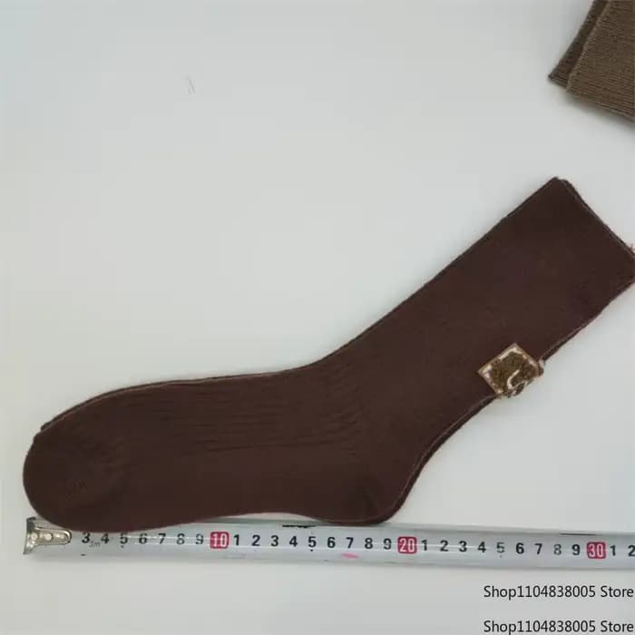 5/10 paires de chaussettes femmes luxe concepteur cachemire laine chaussette solide chaud épais pile brodé Logo