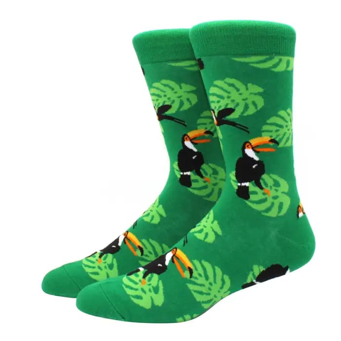 Mariage chaussettes drôles hommes dessin animé Animal carlin singe nourriture Sushi créatif