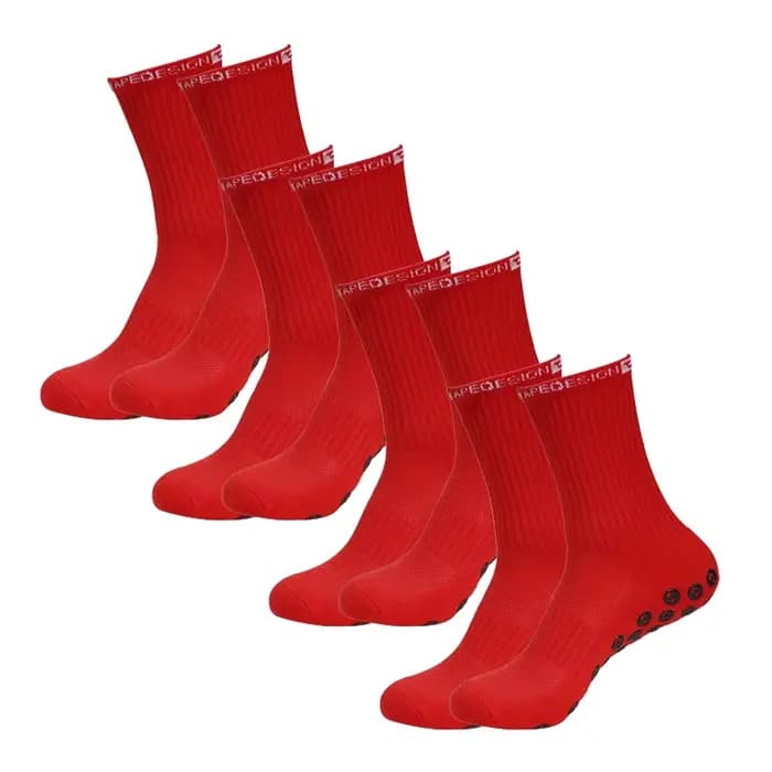 4 paires de chaussettes de football pour hommes et femmes, chaussettes de sport antidérapantes avec