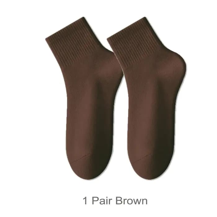 1 paire de chaussettes en coton pour femme, chaussettes courtes à la cheville, colorées, douces, respirantes, pour l'automne et le printemps, pour fille