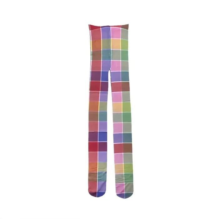 Dames été automne collants longs femmes filles y2k gothique coeur/floral/nuage/à carreaux imprimé