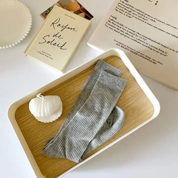 Chaussettes côtelées colorées pour femmes, chaussettes souples pour femmes, chaussettes à tube haut, printemps, été, No Pilling, Goo Streetwear