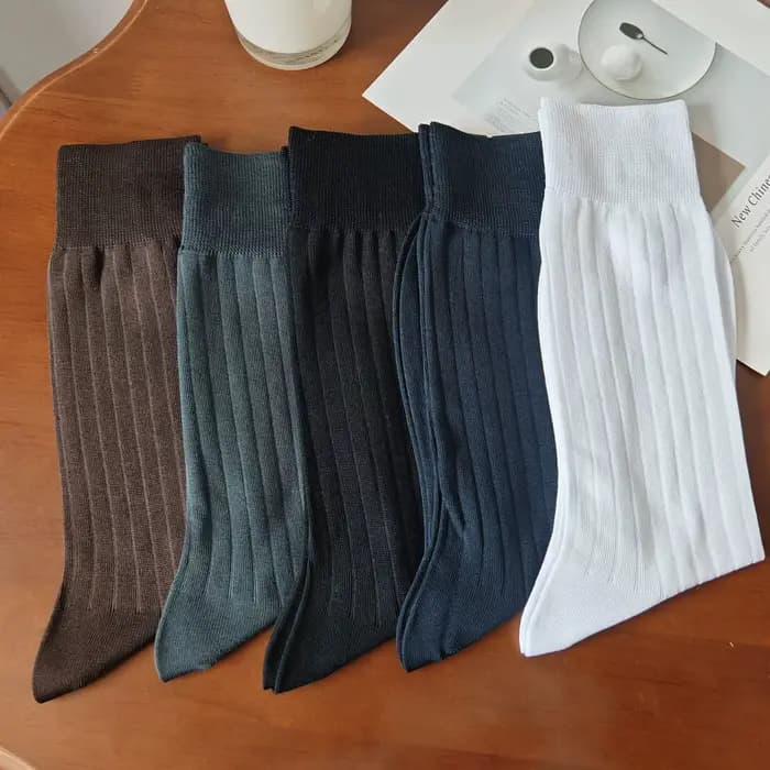 3 paires/lot de chaussettes longues de sport respirantes en coton pour hommes