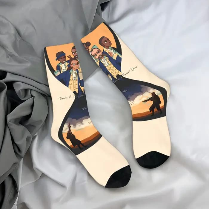 Hamiltons les chaussettes musicales automne bas drôle Couple