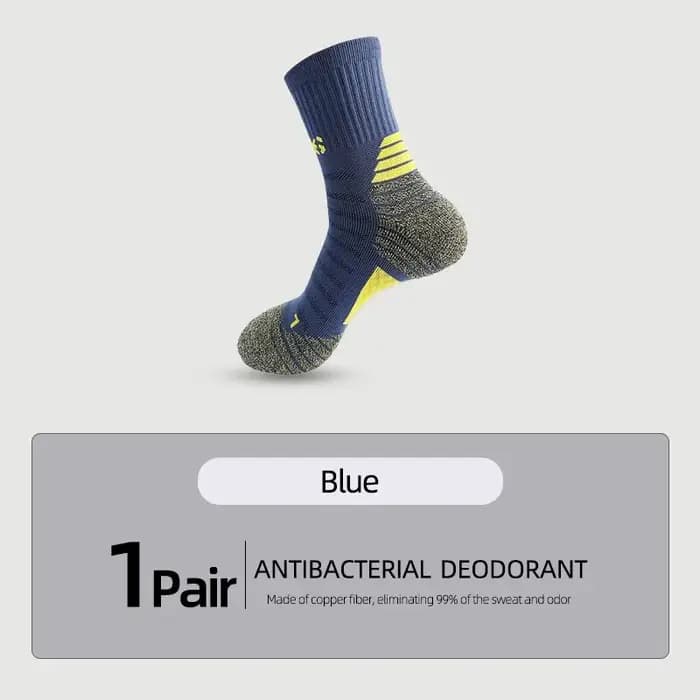 Chaussettes de sport déodorantes en cuivre Nano pour hommes