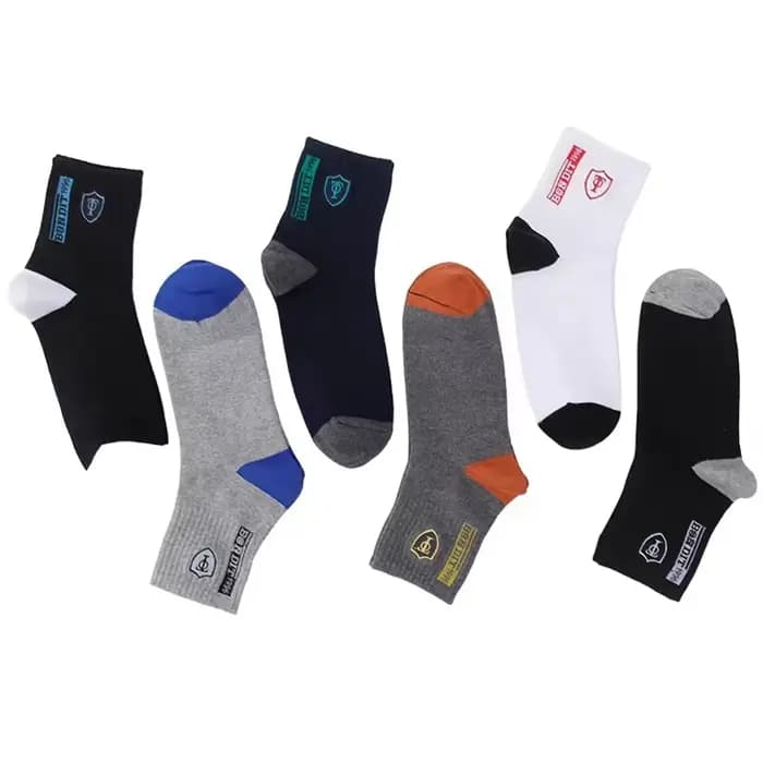 5 paires de chaussettes de sport respirantes en fibre de bambou pour hommes