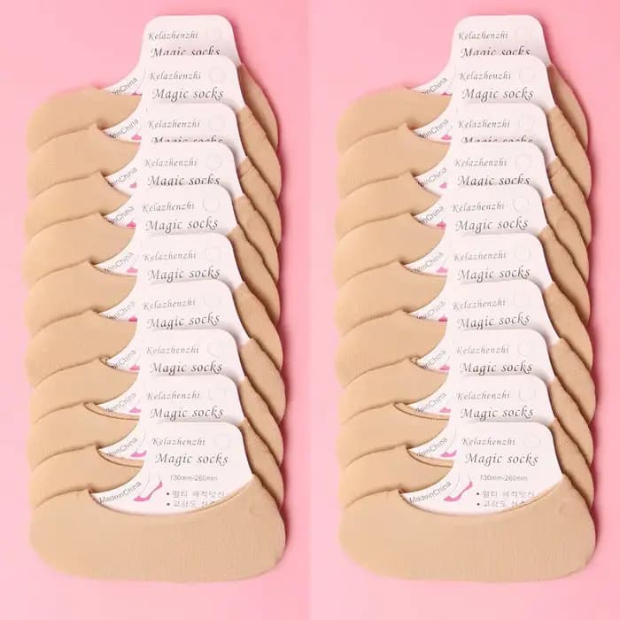 40 pièces femmes été chaussures invisibles doublure de chaussure formateur ballerine bateau chaussettes dames mince