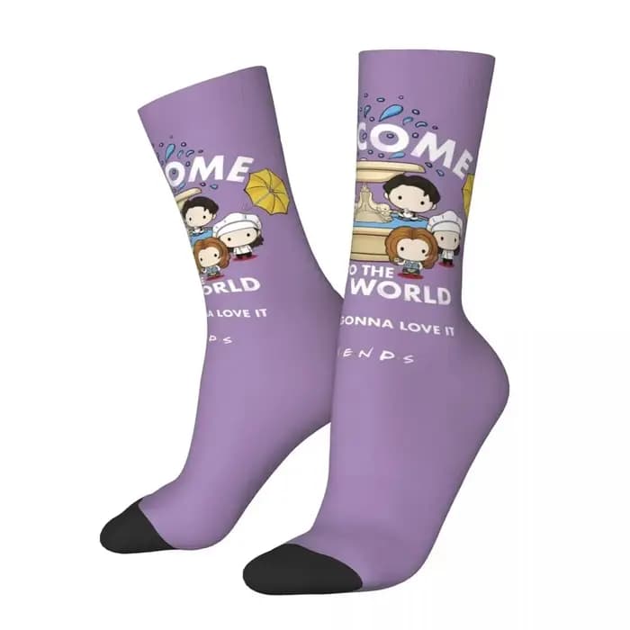 Amis série émission de télévision chaussettes hommes femmes décontracté dessin animé Central Perk