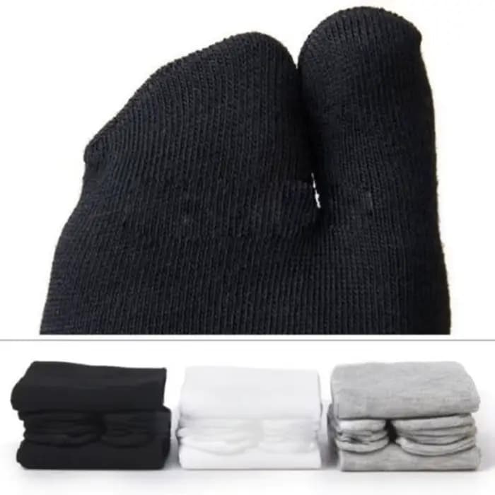 Nouveau japonais hommes et femmes été bambou Fiber deux doigts chaussettes noir Kimono bascule sandale fendu Ninjia