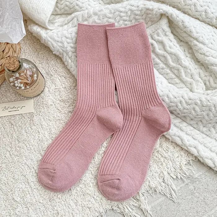 Chaussettes pour femmes Style coréen nouveau rayé Simple longues
