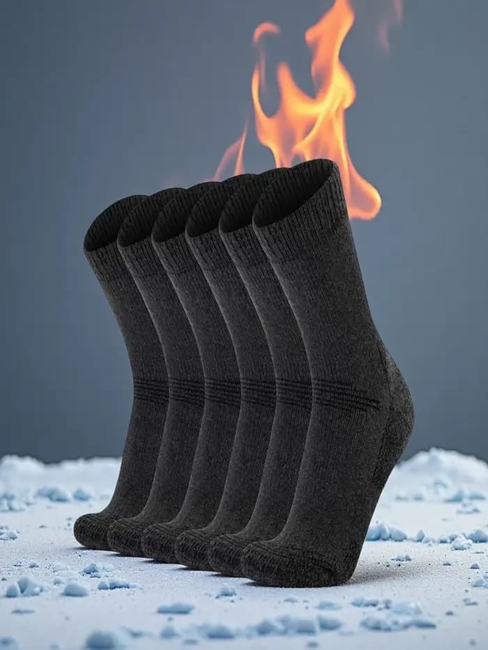 Chaussettes de randonnée en laine mérinos pour hommes