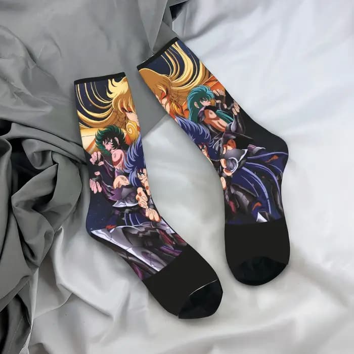 S-Saints Anime s-seiyas bas chaussettes femmes hommes moyen doux