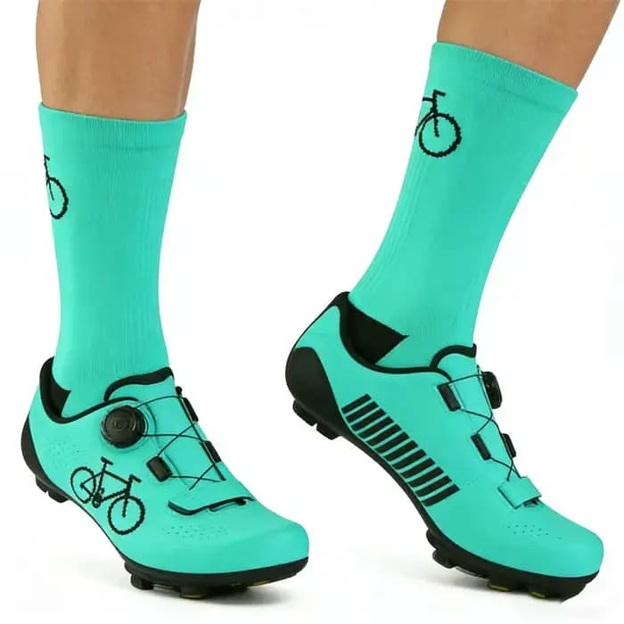 Chaussettes de cyclisme pour vélo de montagne, respirantes, à séchage rapide, extensibles, pour vélo de route, Sports de plein air, course, course à pied