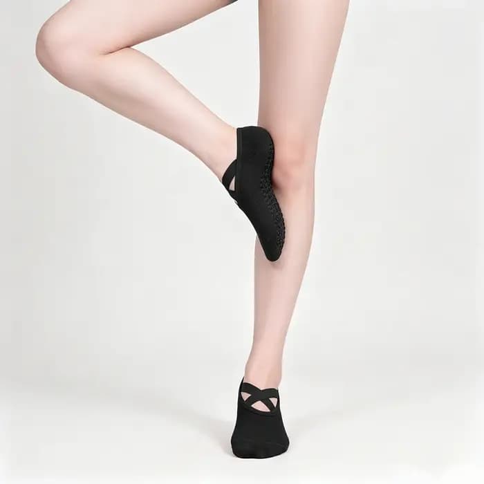 1 paire de chaussettes de Pilates et de yoga antidérapantes pour femmes