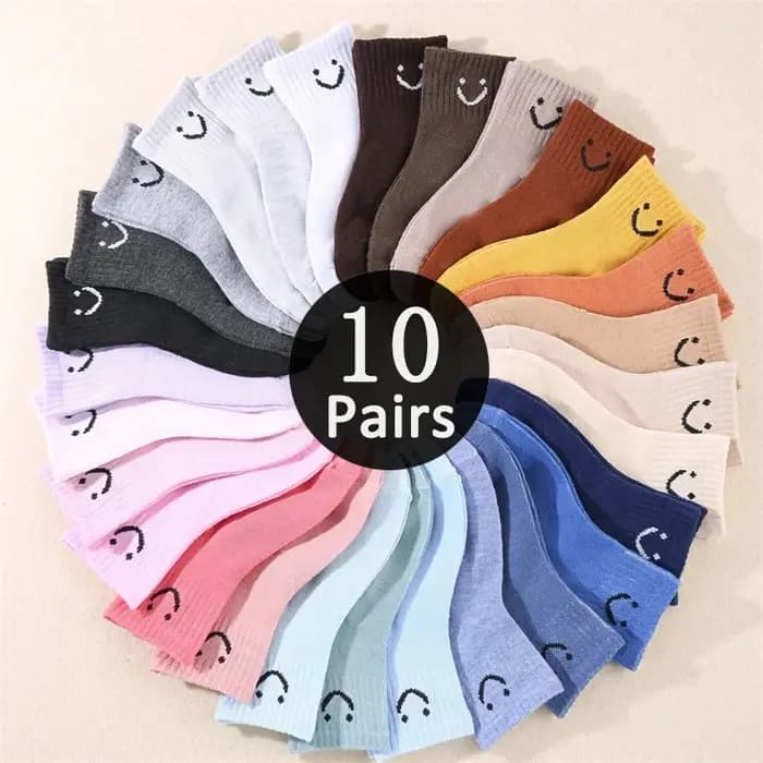 10 paires de chaussettes mi-mollet pour enfants